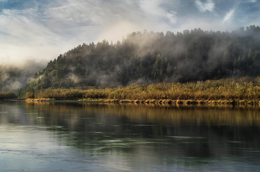 Klamath River with Mists in Autumn Photograph by Greg Nyquist