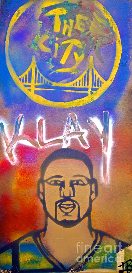 Golden State Warriors Painting - Klay Thompson #2 by Tony B Conscious