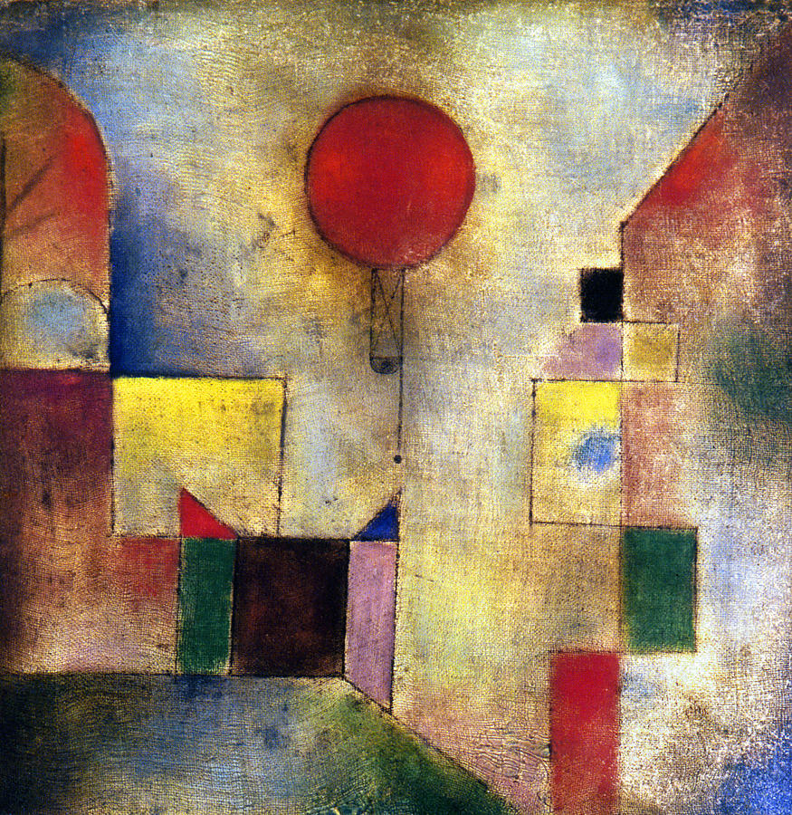 Red Balloon, 1922 #1 Painting by Paul Klee