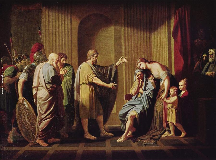 Kleombrotos sent into Exile by Leonidas II Painting by Celestial Images