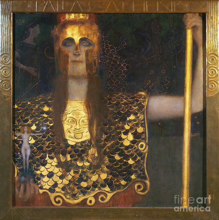 Pallas Athena 1898 #1 Painting by Gustav Klimt