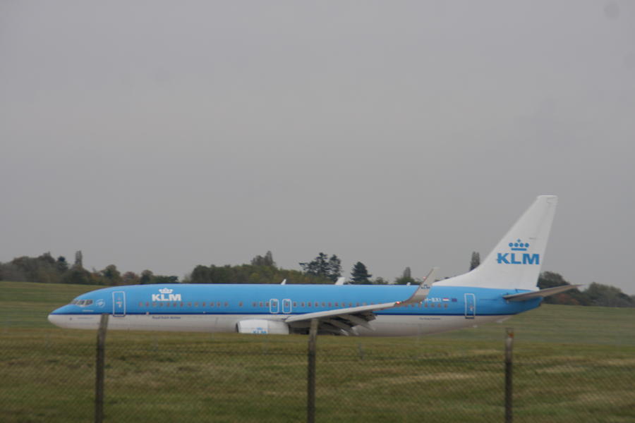 Uk Photograph - KLM Airlines aeroplane  by Gillian Lovett