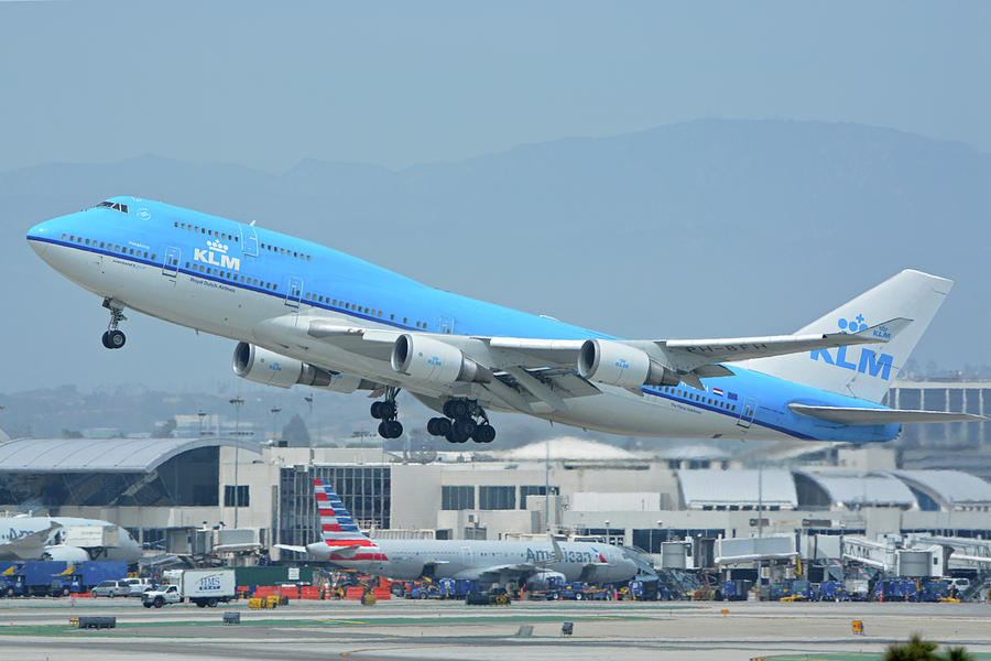 KLM Boeing 747-406M PH-BFH Los Angeles International Airport May 3 2016 Photograph by Brian Lockett