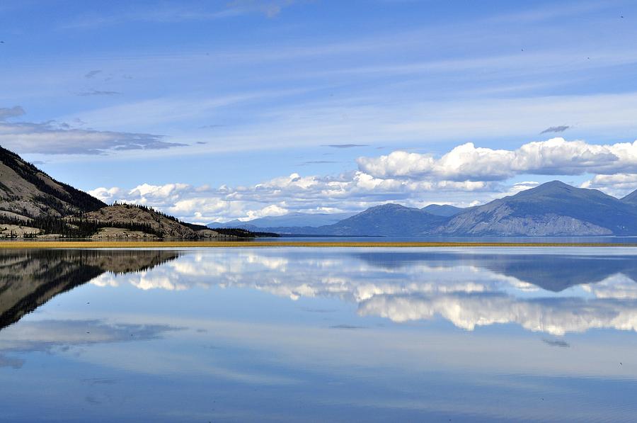 Kluane Lake Reflections Photograph by Cathy Mahnke
