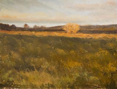 Landscape Painting - KM1029 Last Light by Kit Hevron Mahoney Landscape Painting - KM1029 Last Light by Kit Hevron Mahoney