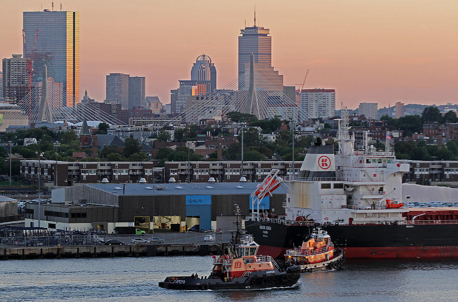Kmarin Genoa and Boston Harbor Tug Boats Photograph by Juergen Roth