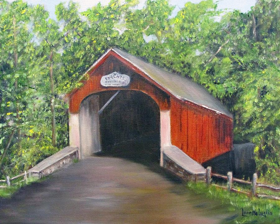 Knechts Covered Bridge Painting by Loretta Luglio