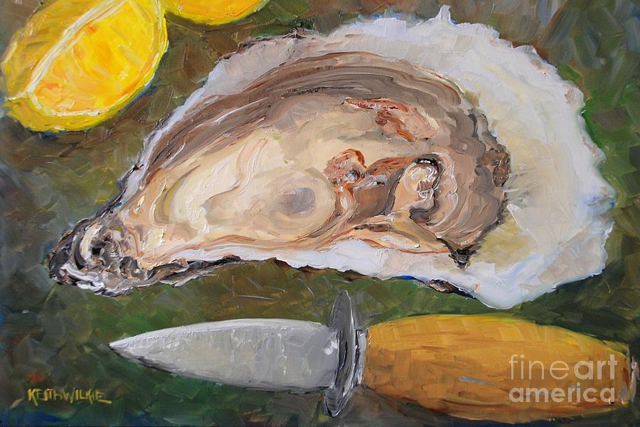 Knife and Lemon Painting by Keith Wilkie