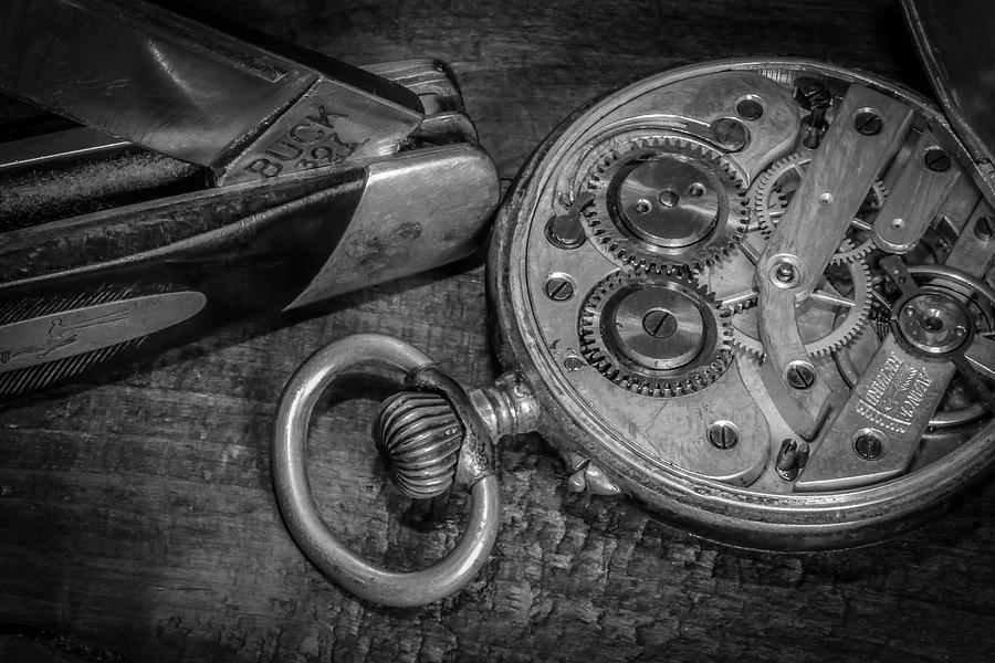 Knife And Watch Photograph by Ray Congrove