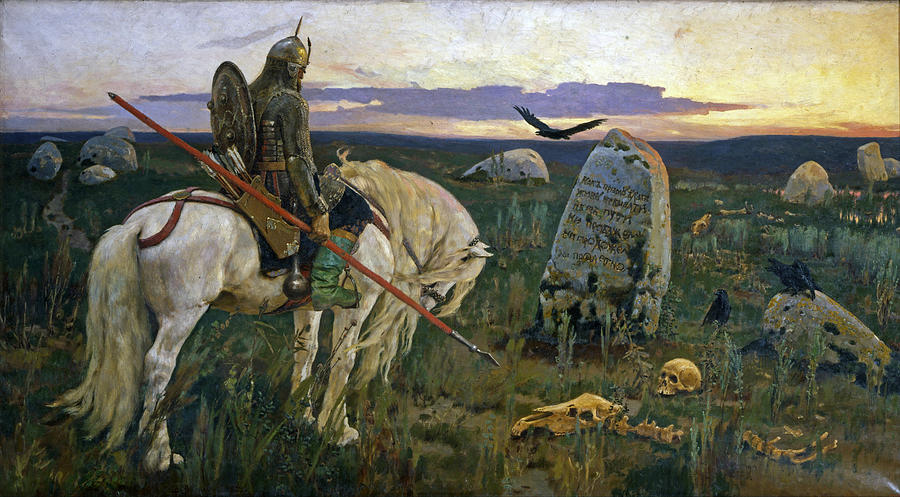 Knight at the Crossroads Painting by Viktor Vasnetsov