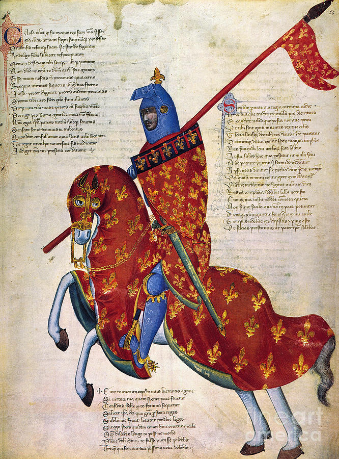 KNIGHT OF PRATO, 14th C Painting by Granger