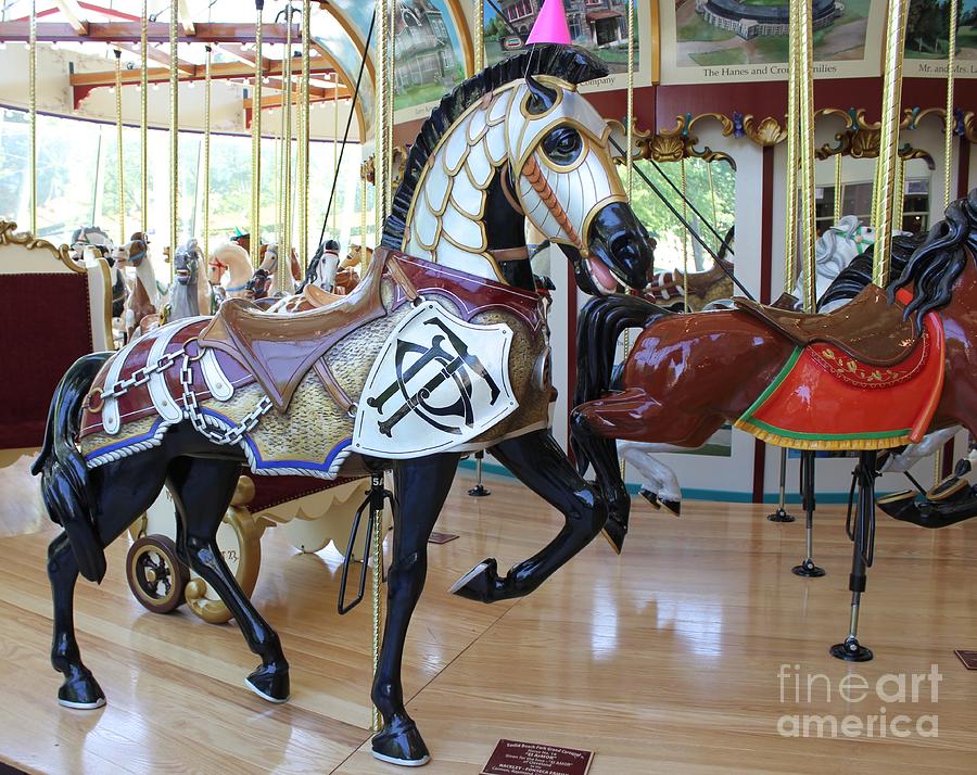 Knight Photograph - Knightly Carousel Horse by Alice Terrill