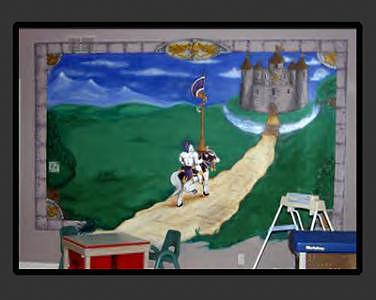 Castle Painting - Knights Crossing by Derek Crenshaw