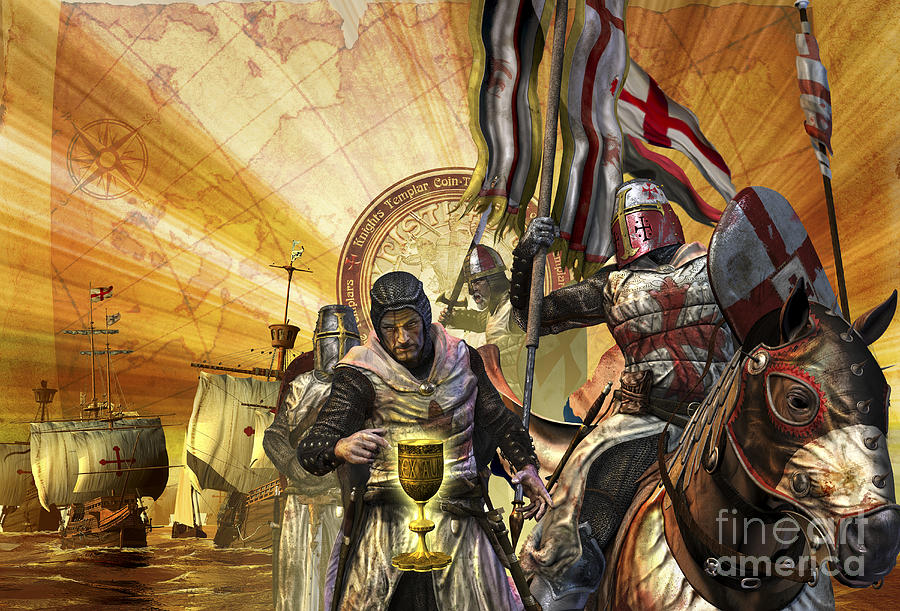 Horizontal Digital Art - Knights Templar Are On A Mission by Kurt Miller