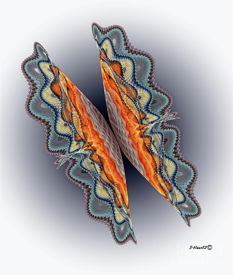 Knitted Butterfly Abstract Digital Art by Shari Nees