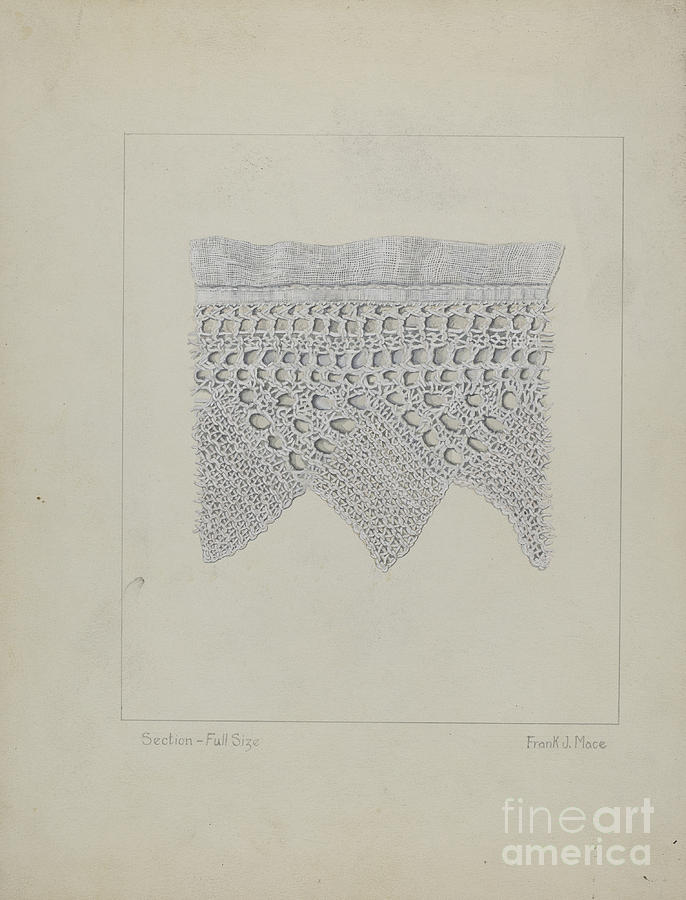 Knitted Lace Edging Drawing by Frank J. Mace Fine Art America