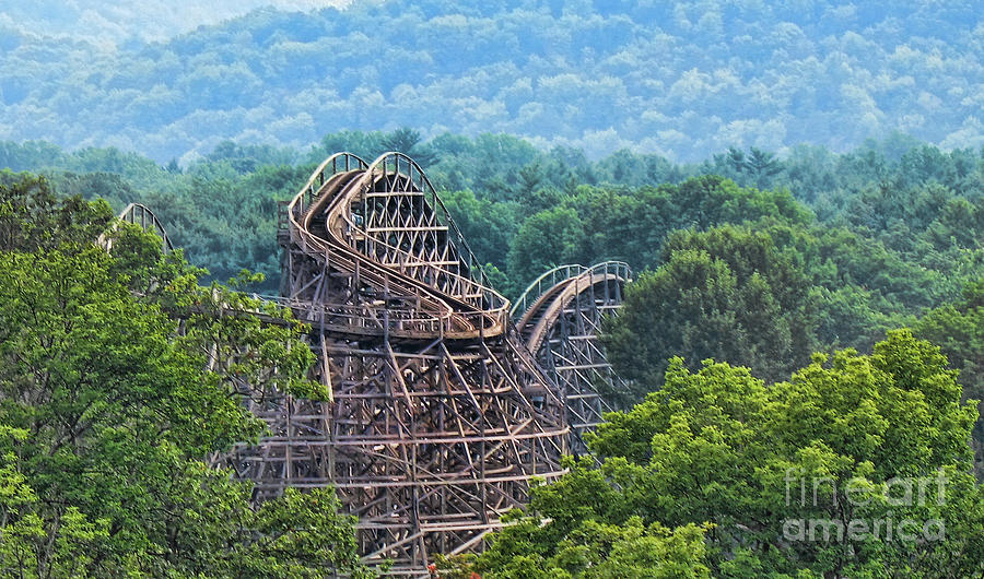 Knobels Wooden Roller Coaster  Photograph by Paul Ward