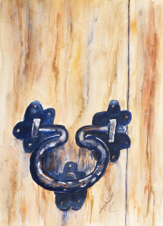 Watercolour Painting - Knock Knock by Lucia Del