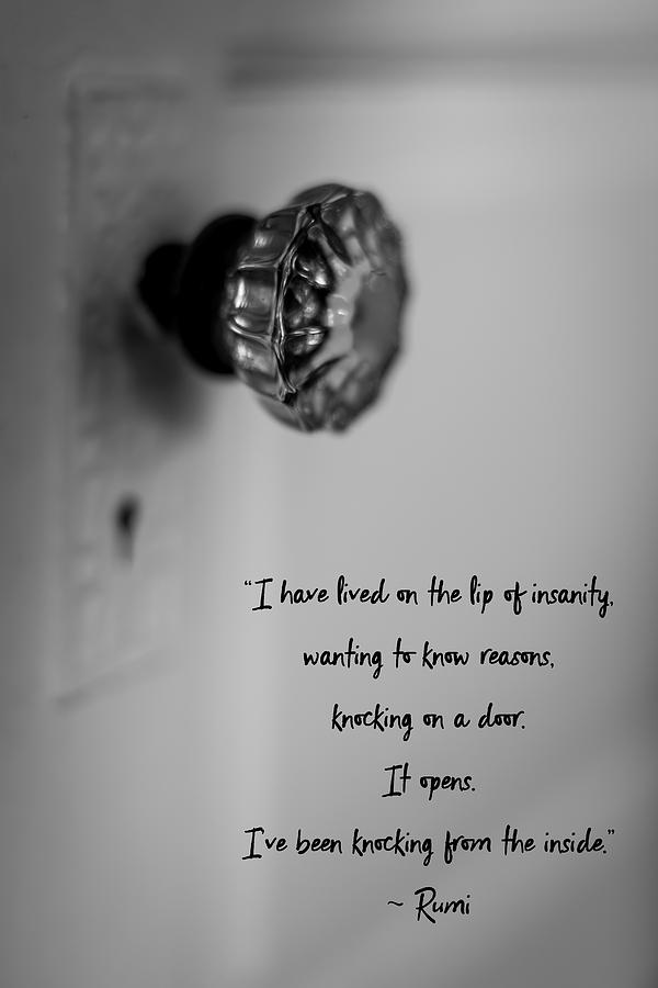Knocking On a Door Quote Photograph by Terry DeLuco