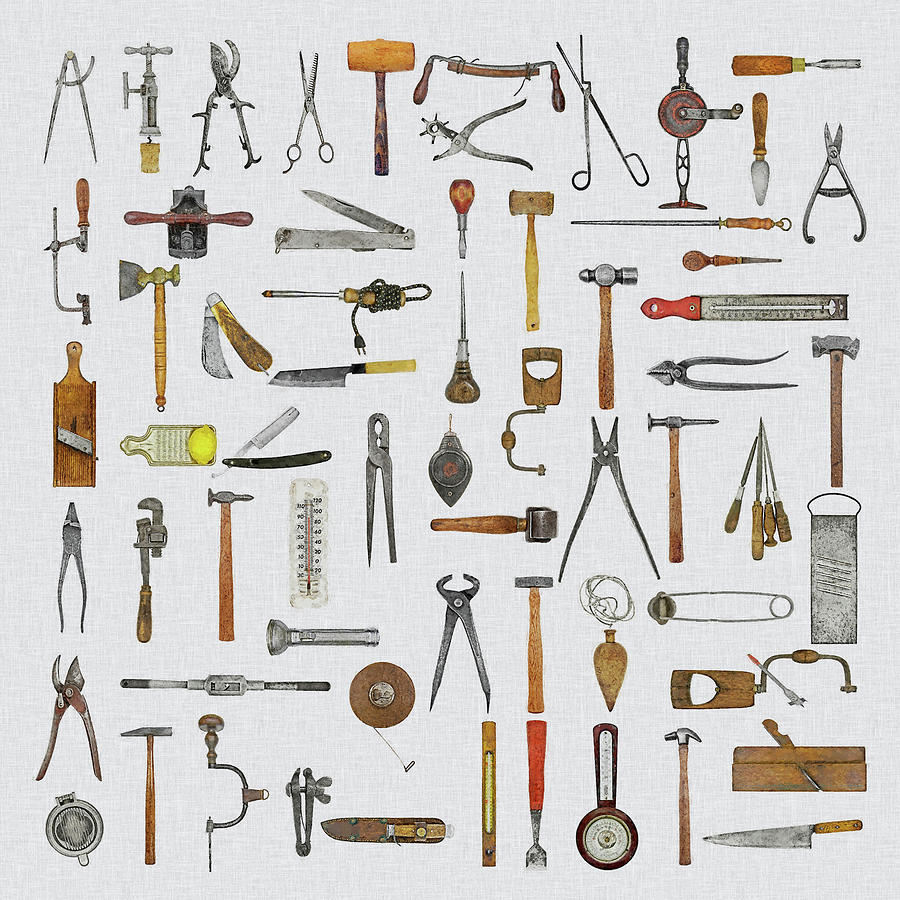 Tool Digital Art - Knolled Tools by Cynthia Decker