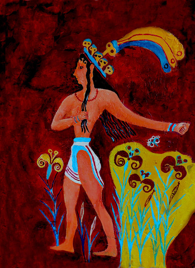 Knossos Wall Painting Painting