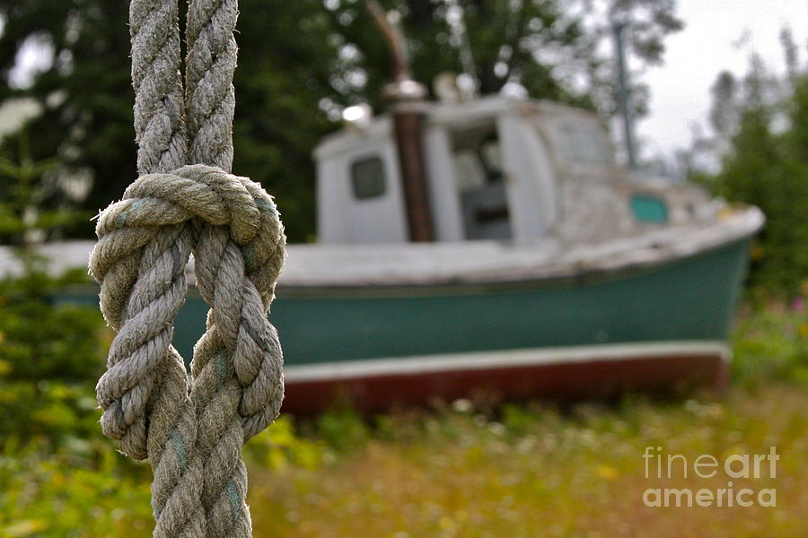 Boat Photograph - Knot by Rick  Monyahan