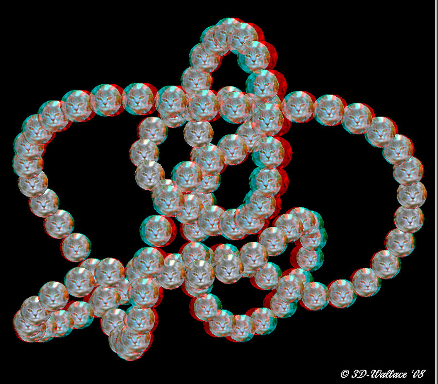 KnotPlot 5 - Use Red-Cyan 3D glasses Photograph by Brian Wallace