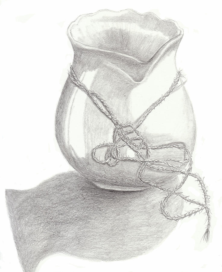 Knots on Vase study Drawing by Martin Valeriano