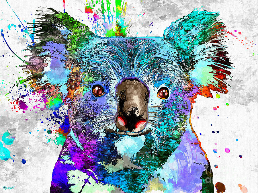 Vintage Mixed Media - Koala Bear by Daniel Janda
