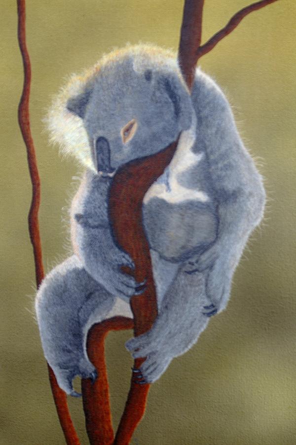 Koala Painting by Brian Leverton Fine Art America