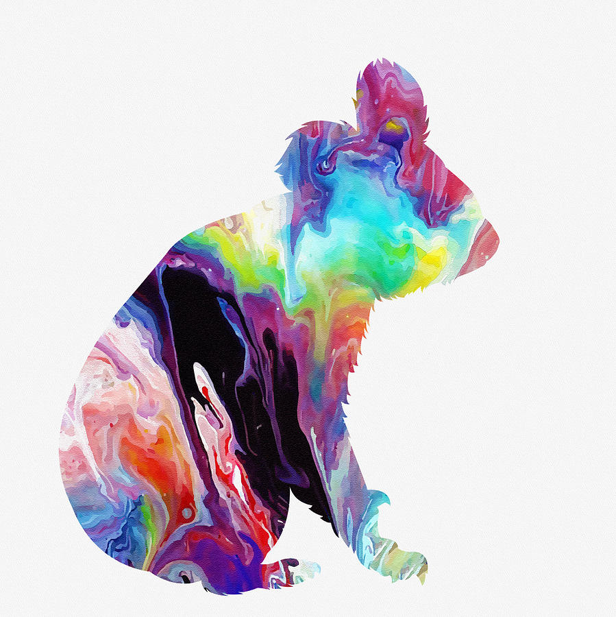 Koala Digital Art -  Koala-Colorful by Erzebet S