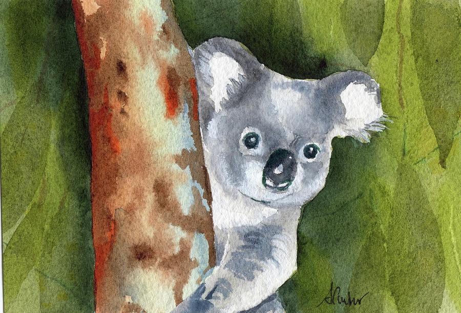 Koala Hello Painting By Sylvie Carter