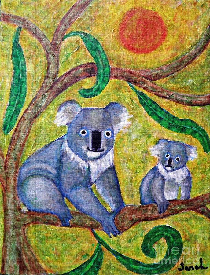 Koala Sunrise Painting by Sarah Loft