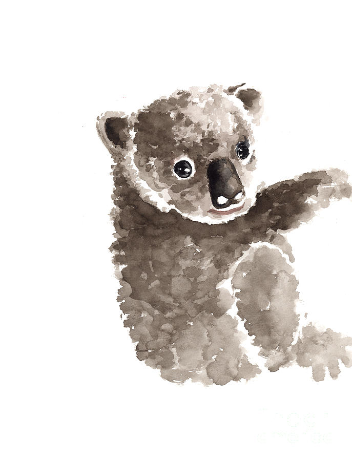 Koala Painting - Koala watercolor art print painting by Joanna Szmerdt