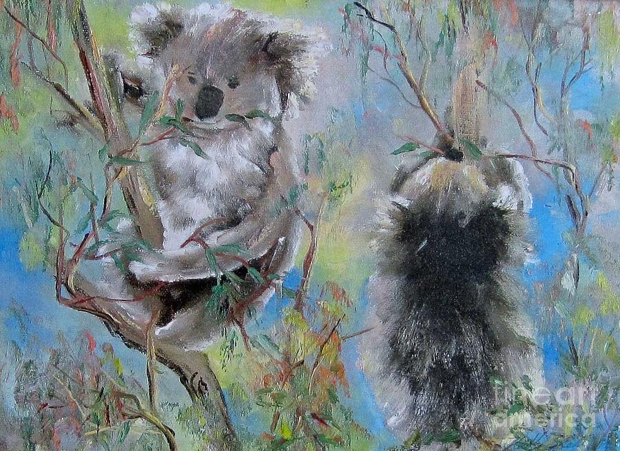 Wildlife Painting - Koalas by Ryn Shell