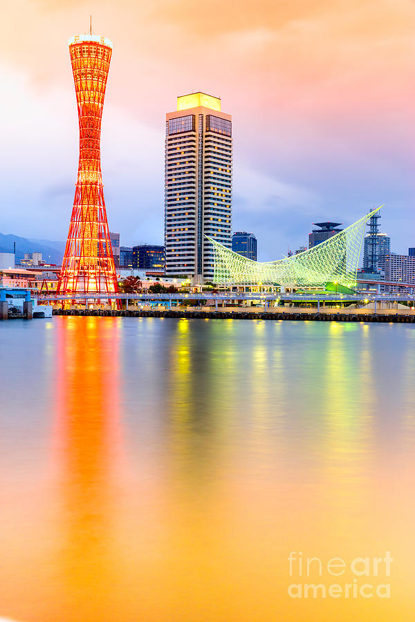 Kobe skyline - Japan Photograph by Luciano Mortula