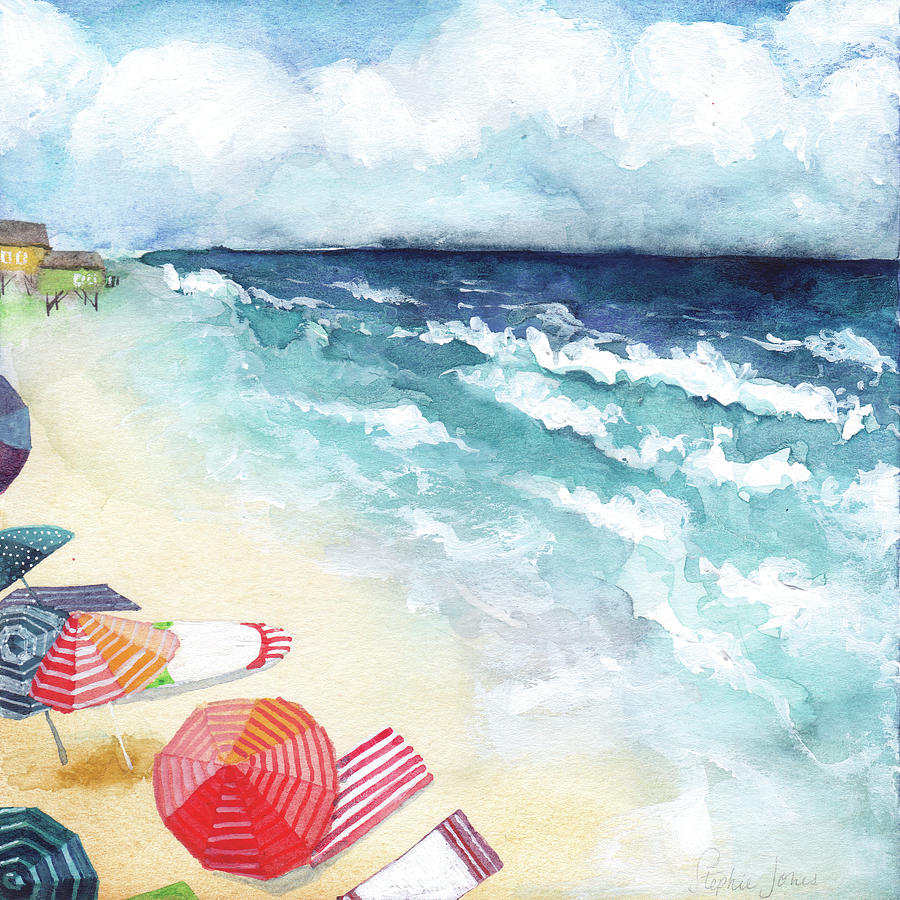 Beach Painting - Kodachrome by Stephie Jones