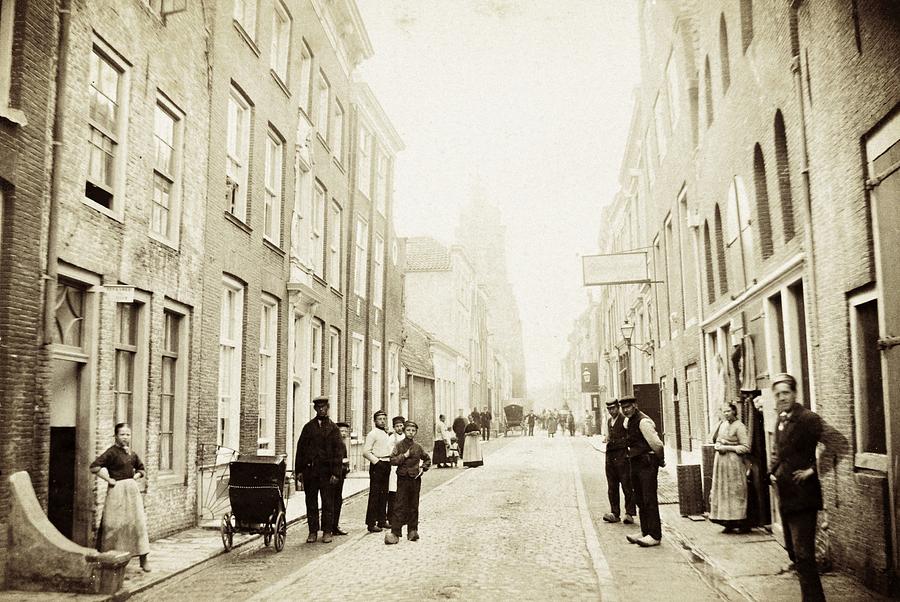 Koestraat te Schoonhoven, Netherlands, c. 1870 - 1880 Photograph by Vincent Monozlay
