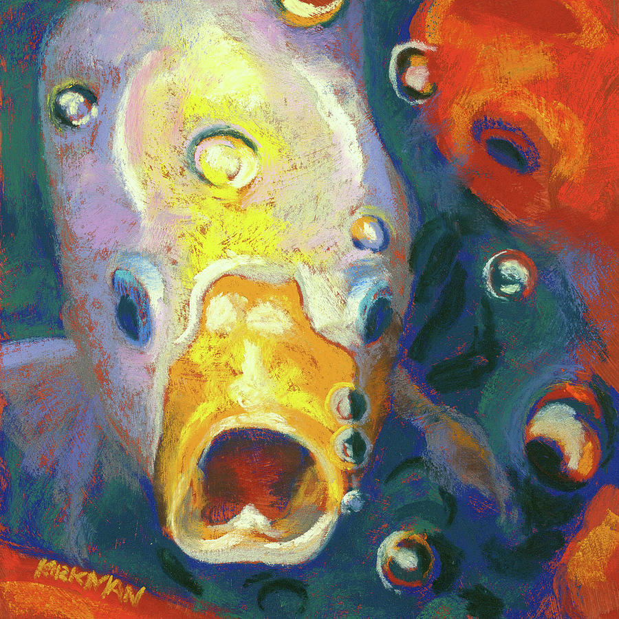 Fish Pastel - Koi #9 by Rita Kirkman