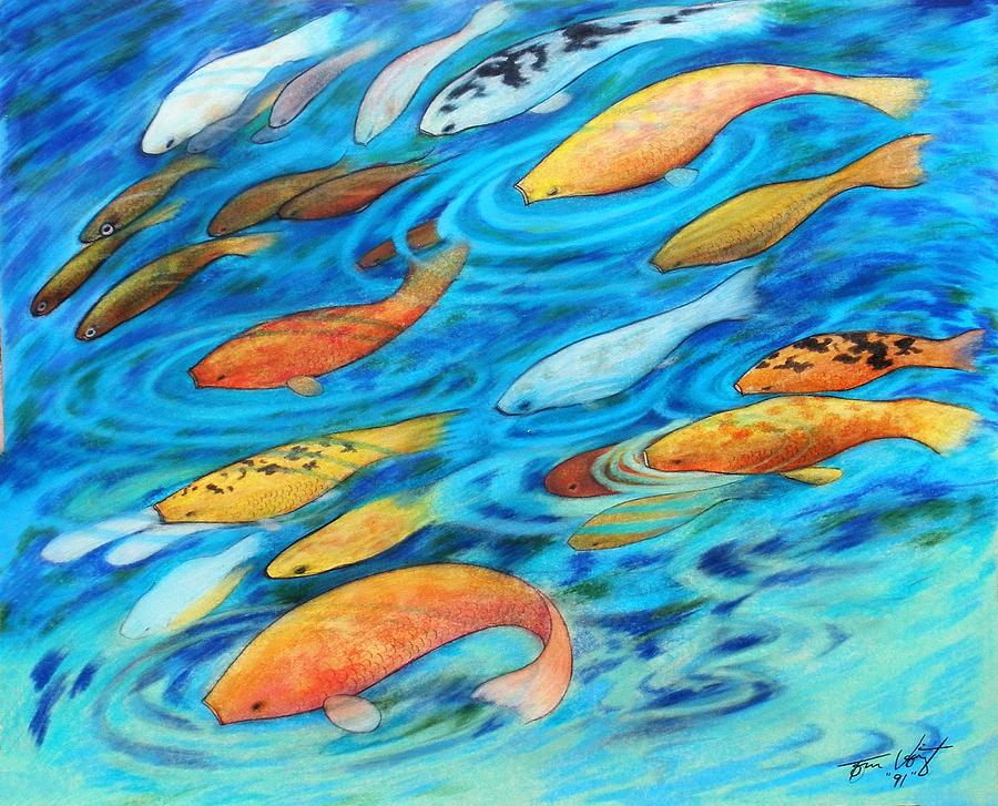 watercolor koi fish for kids