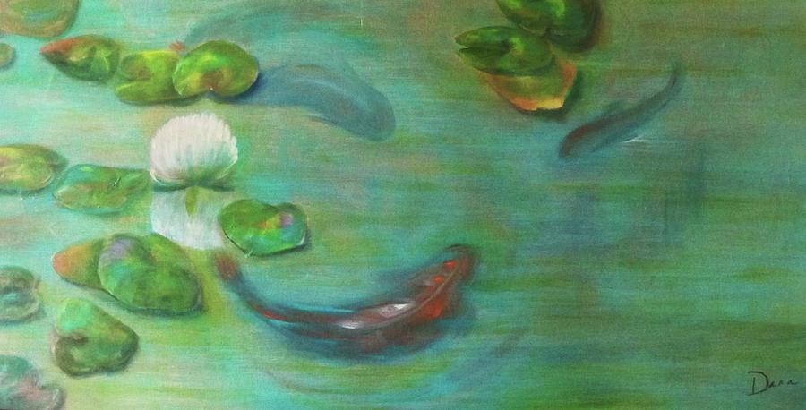 Lily Painting - Koi by Dana Redfern