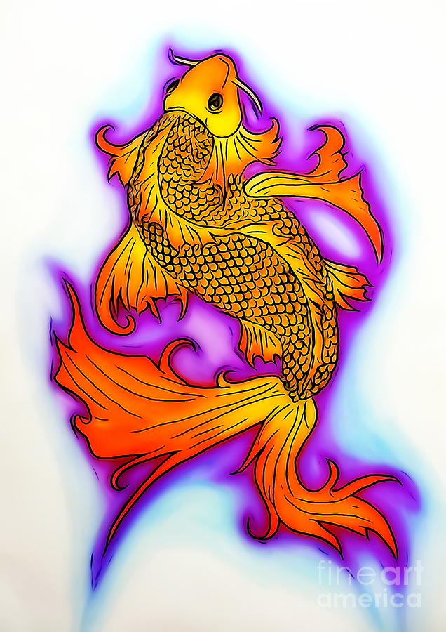 Koi Fish Illustration Drawing