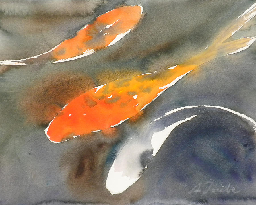 Koi Fish No.1 16x20 Painting by Sumiyo Toribe