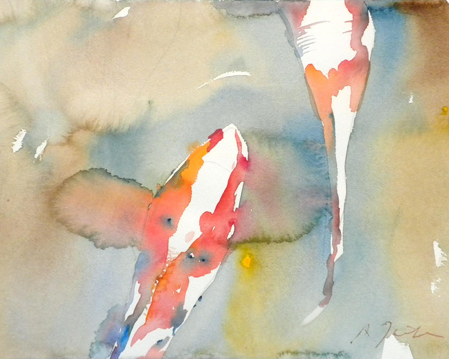 Koi Fish No.7 16x20 Painting by Sumiyo Toribe