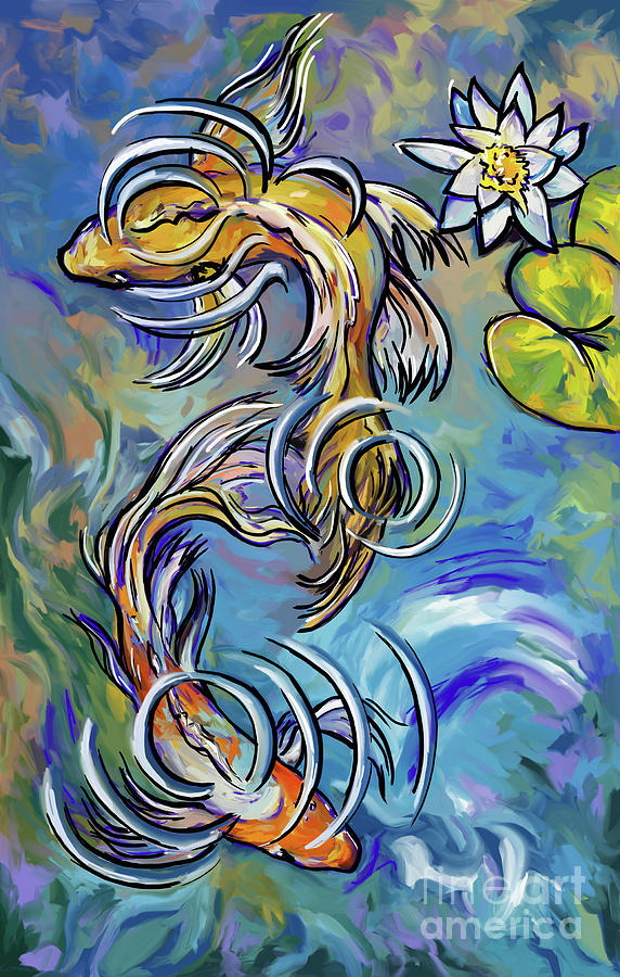 Koi Fish Painting by Tim Gilliland