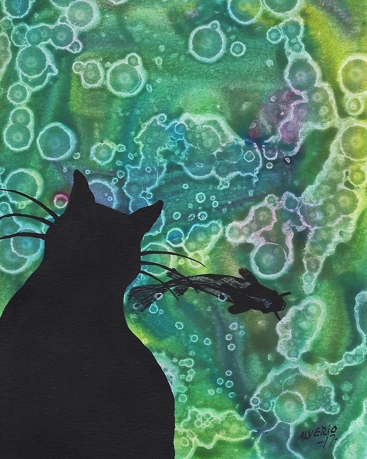 Koi-Kat Painting by Edwin Alverio