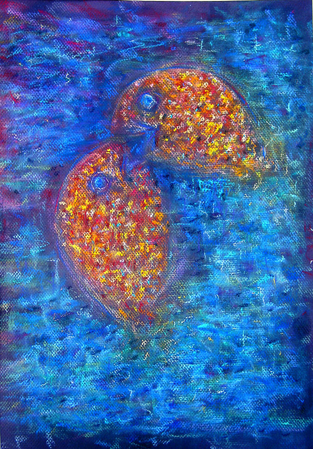 Fish Painting - Koi Kiss by Studio Tolere
