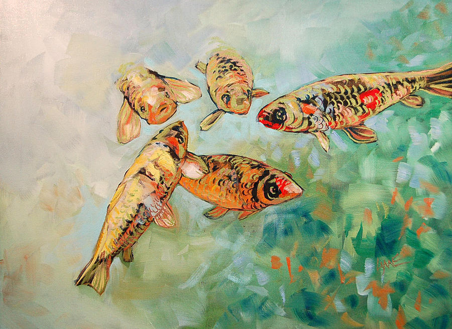 Koi Painting by Lynne Haines