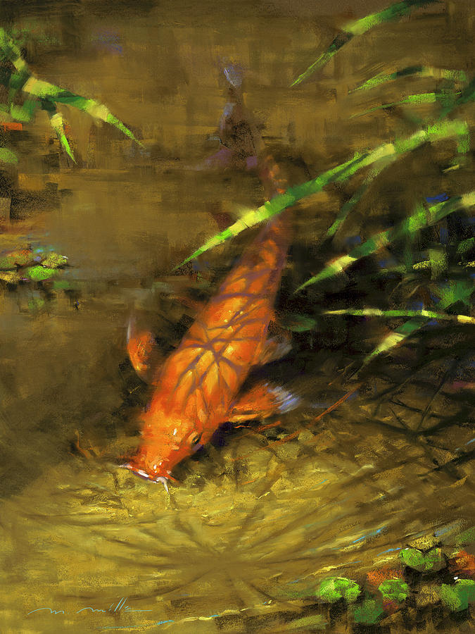 Koi Painting by Mark Mille