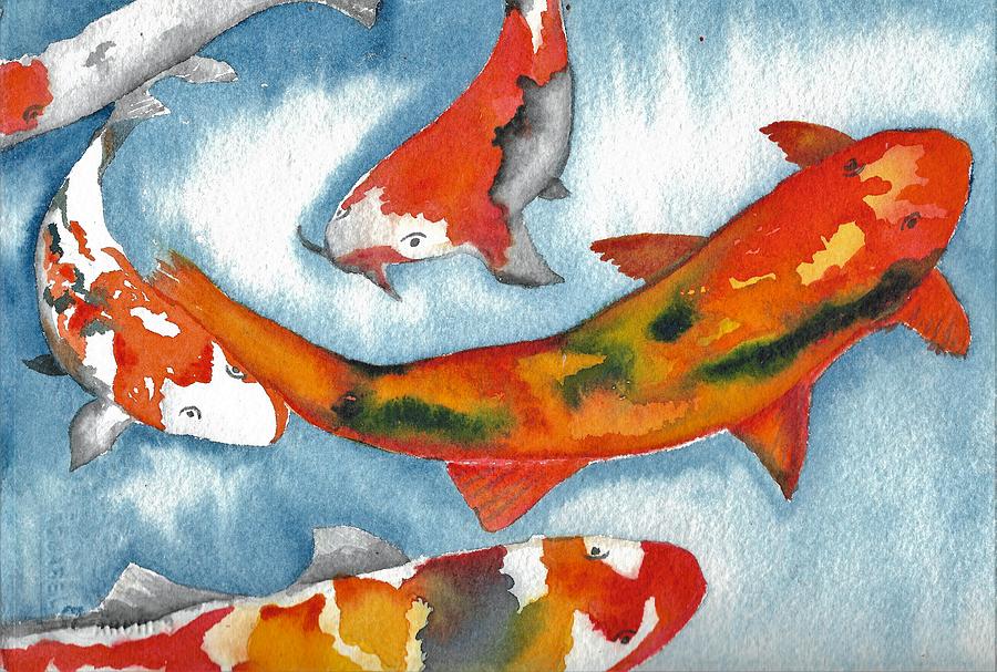 Koi Painting by Paula Hall - Fine Art America